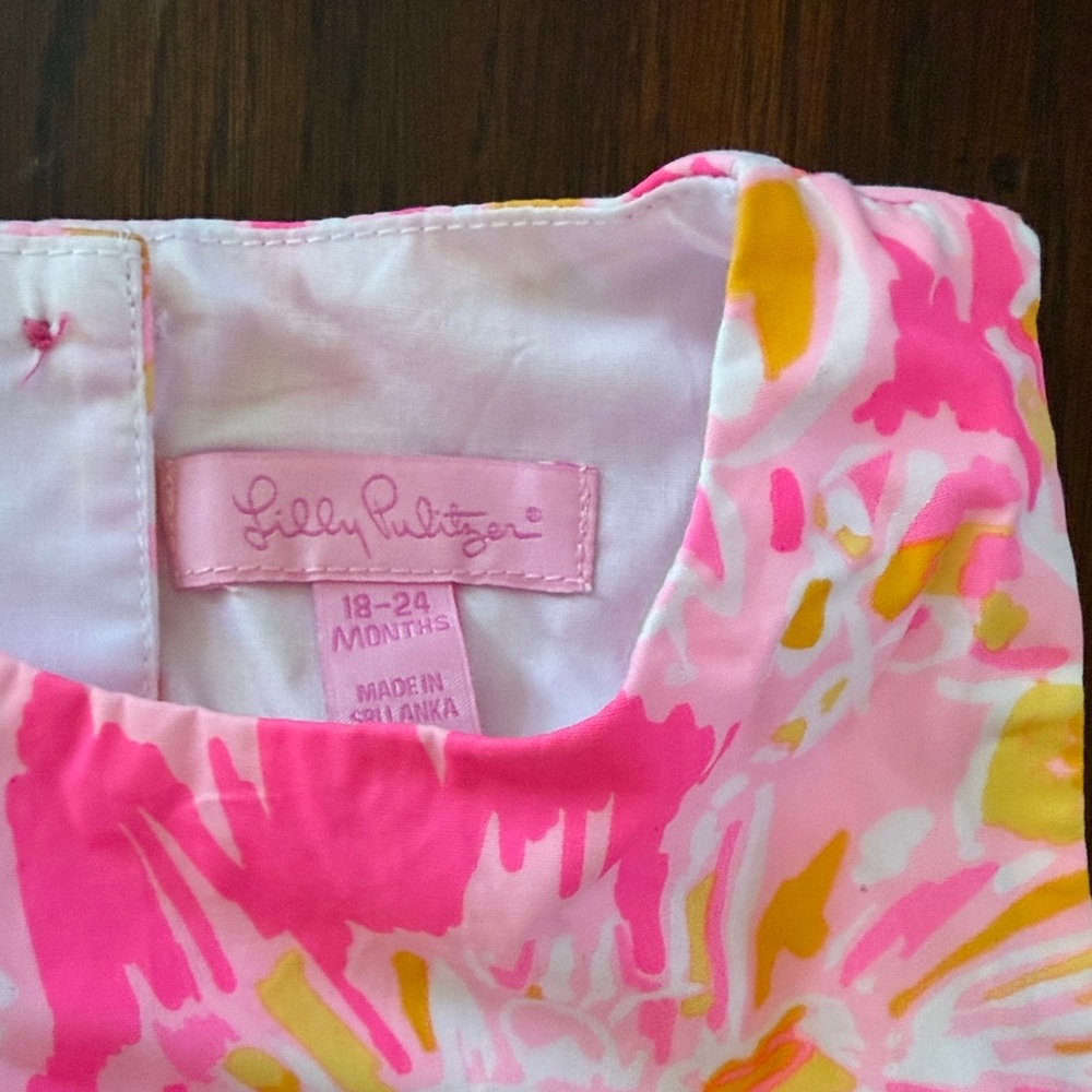Lilly Pulitzer toddler Pink & Yellow Floral Two-Piece Set - Picture 4 of 5